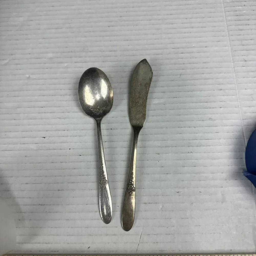 Oneida FANTASY Silverplate 1941 Tudor Plate Silverware Sugar Spoon, Butter Knife
